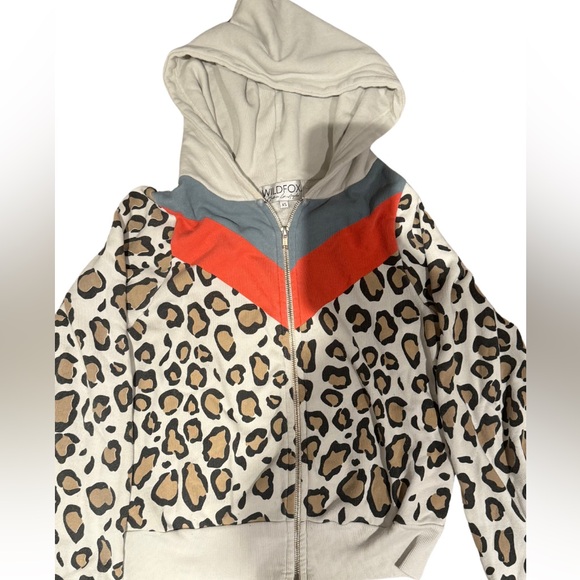 Wildfox hellcat colourful leopard print hoodie zip up size xs - Picture 4 of 4